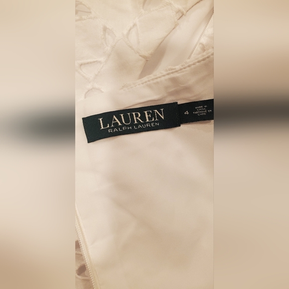 Lauren Ralph Lauren Woman's  Cotton Eyelet, White Sleeveless Size 4. - Picture 6 of 6
